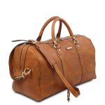Geanta de voiaj din piele naturala Duffle- Oslo - imagine 4
