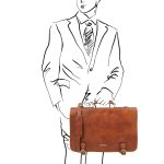 Geanta business Messenger din piele naturala- Ancona - imagine 10