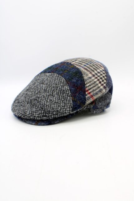 Bască bărbați Harris Tweed lână virgină 100%- Hologramme 18221G-Gris