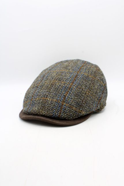 Bască bărbați Harris Tweed lână virgină 100%- Hologramme 18527K-Kaki