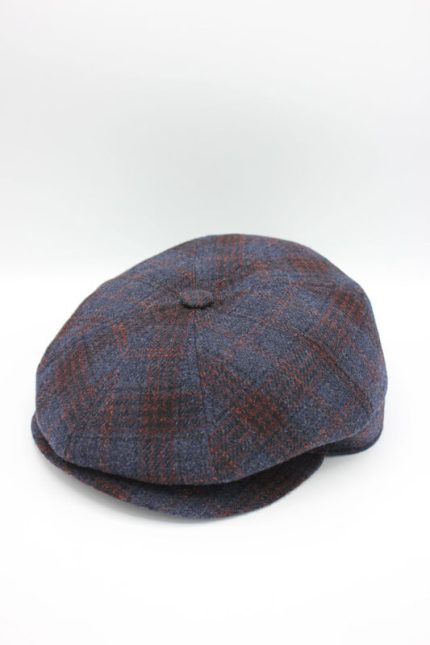 Sapca englezeasca Newsboy din lână 100%- Hologramme 49327 Bleumarin