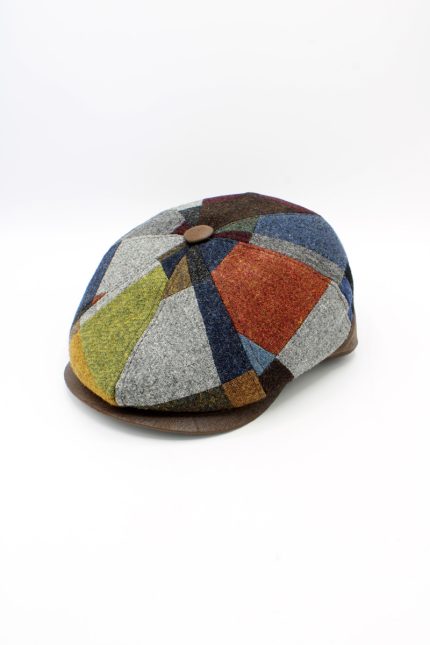 Sapca Newsboy patchwork din lână 100%