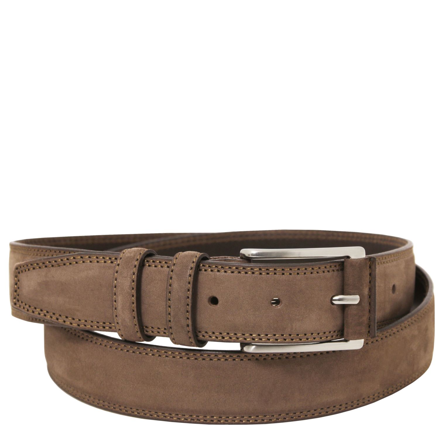 TL142533-Taupe Curea pentru bărbați din piele nubuc, taupe