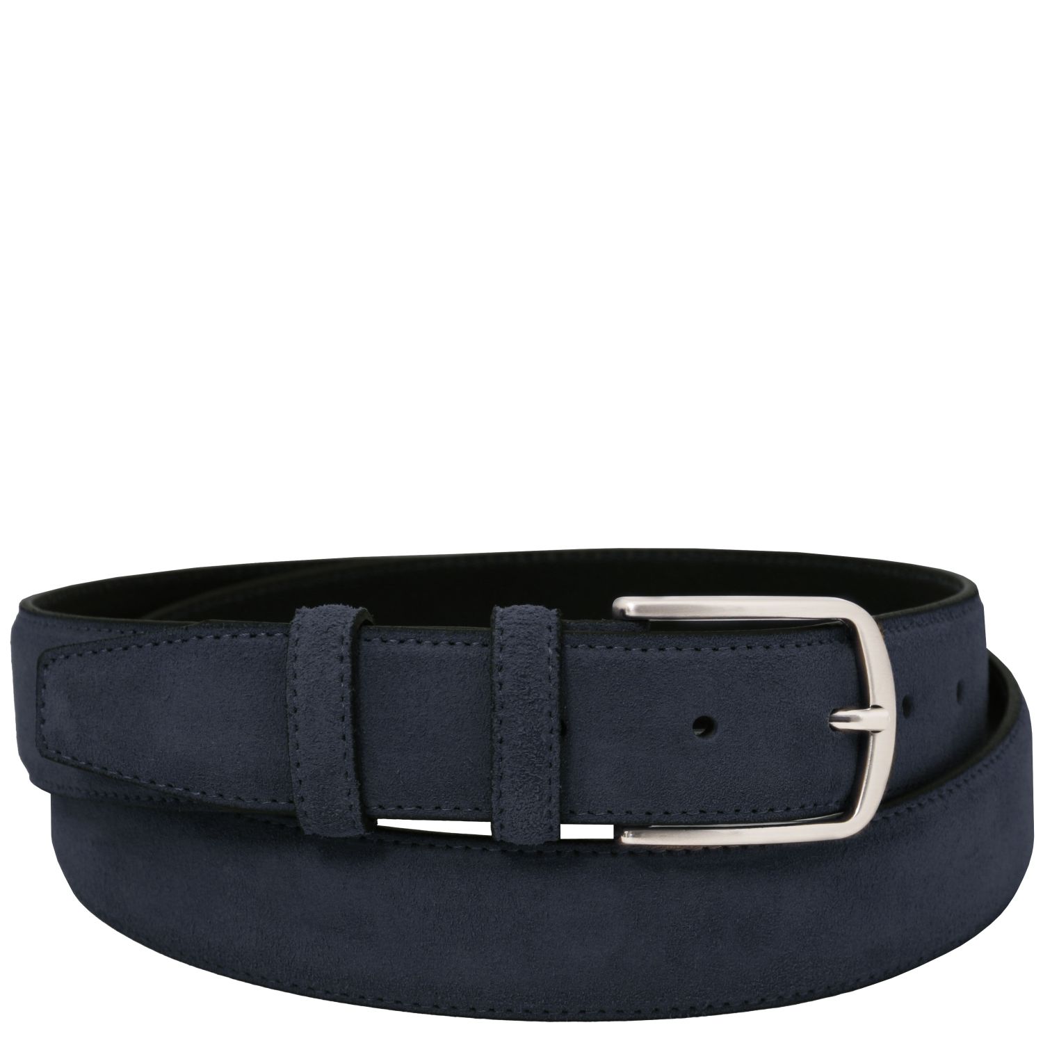 TL142536-Dark Blue Curea bărbătească bleumarin din piele întoarsă | Made in Italy