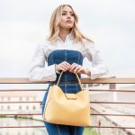 Geantă bucket din piele naturală- Clio, TL142356 - imagine 6